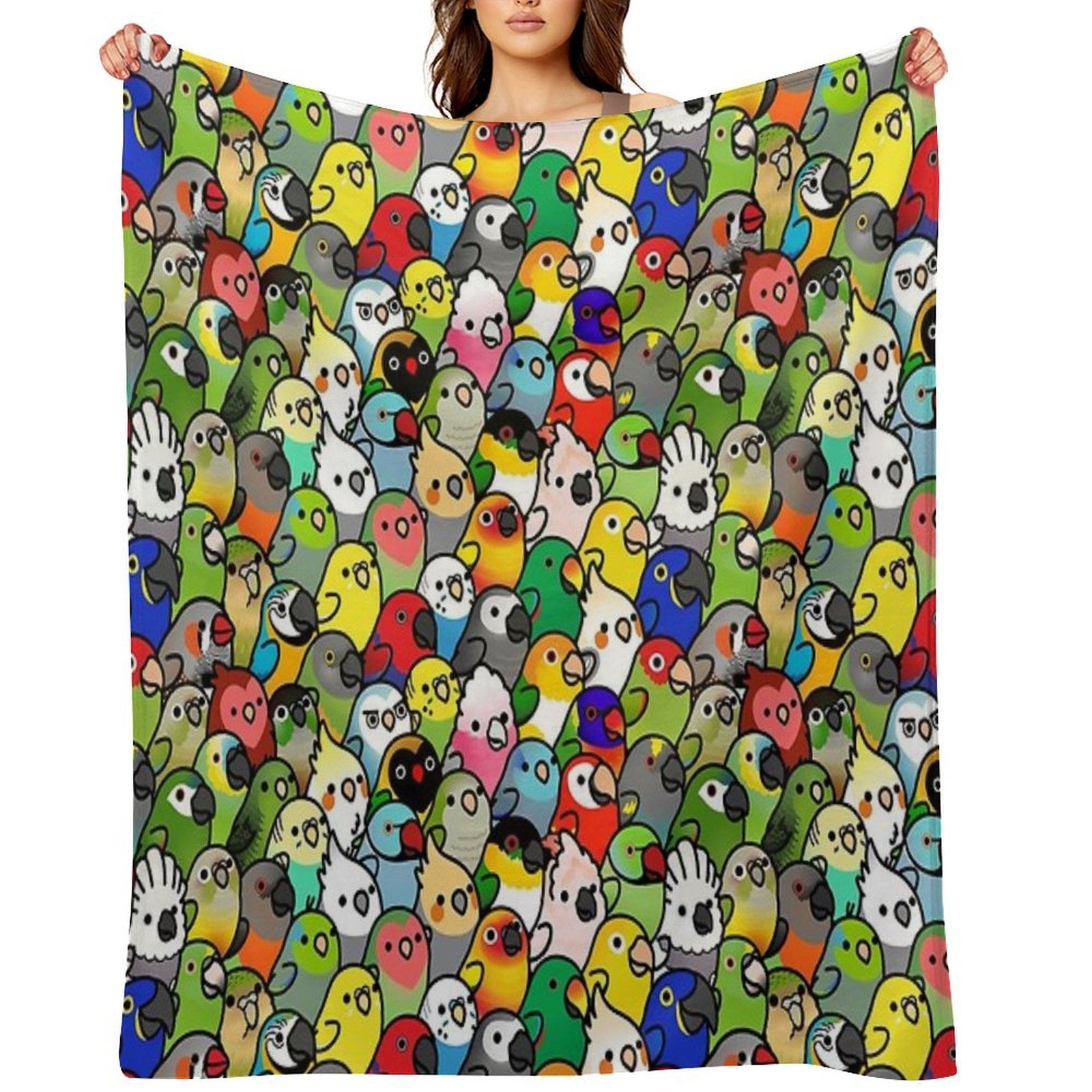 Everybirdy Pattern 2023 All-season Throw Blanket