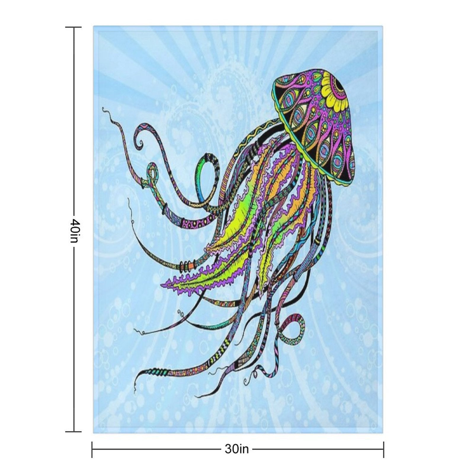 Electric Jellyfish Versatility Throw Blanket