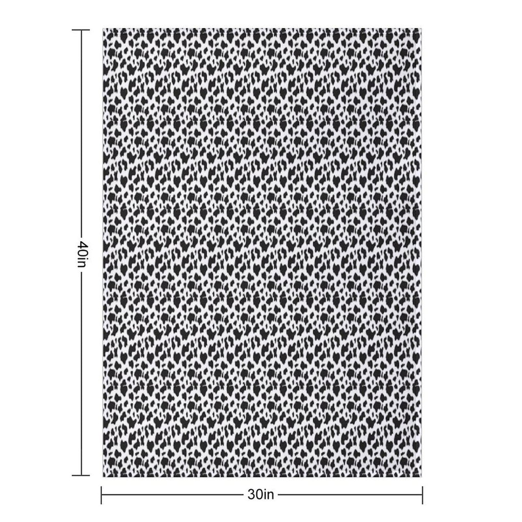 Cow Print Wrinkle-free Throw Blanket