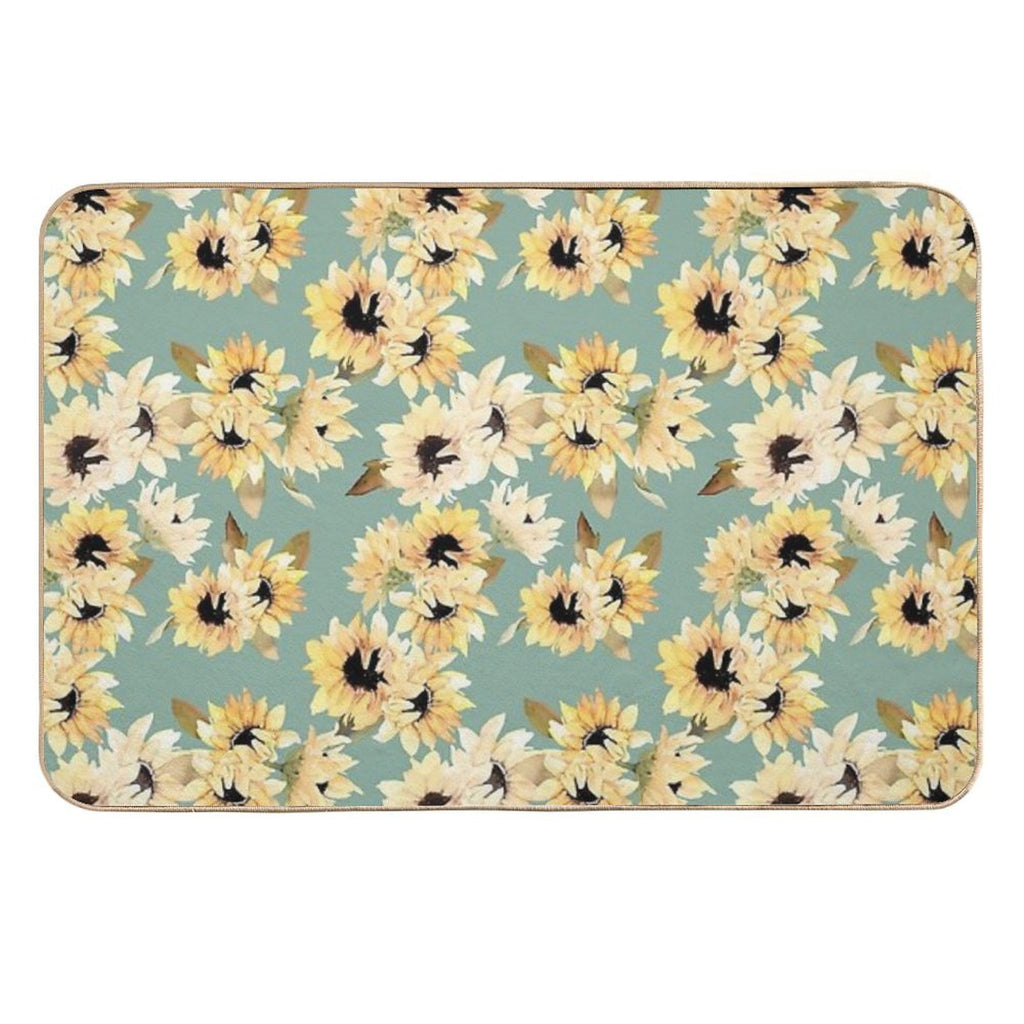 Blossom Sunflowers  Absorbent Bath Mat