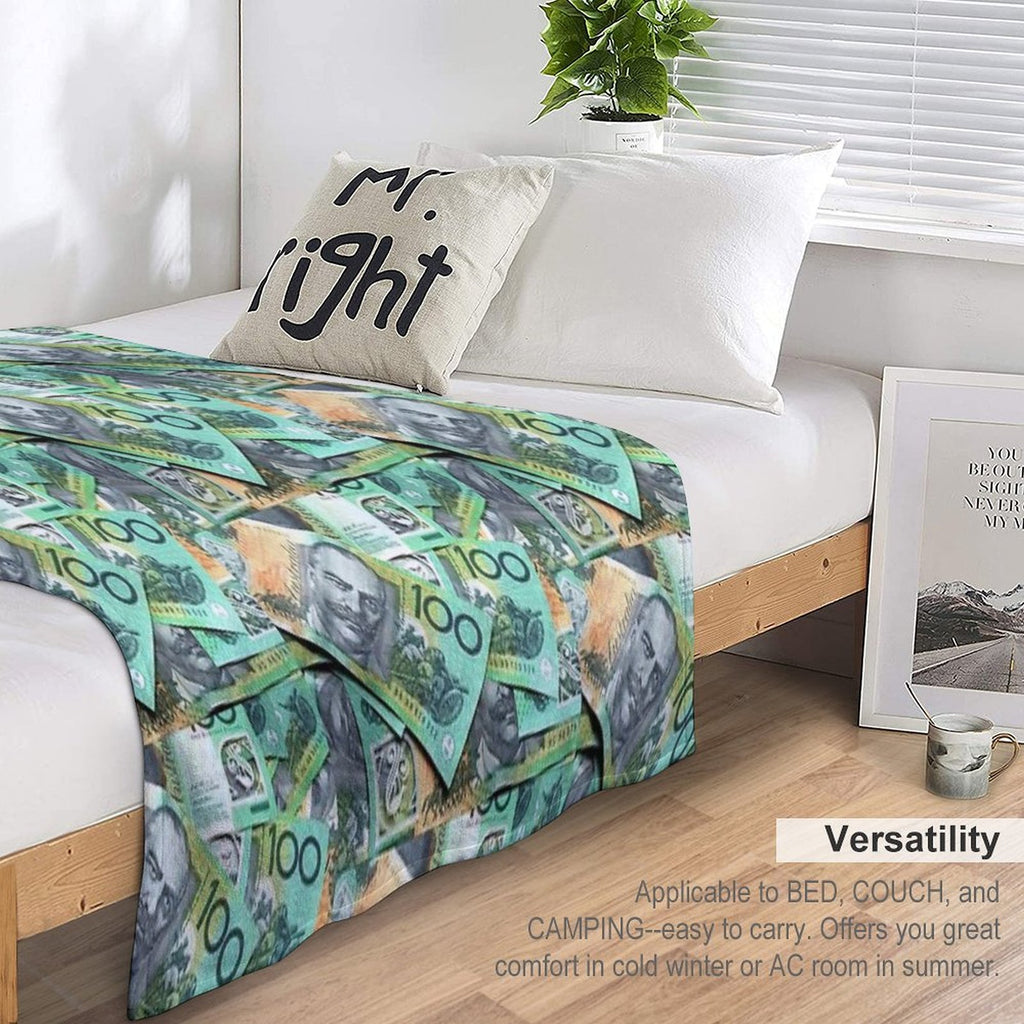 Australian $100 Notes Versatility Throw Blanket