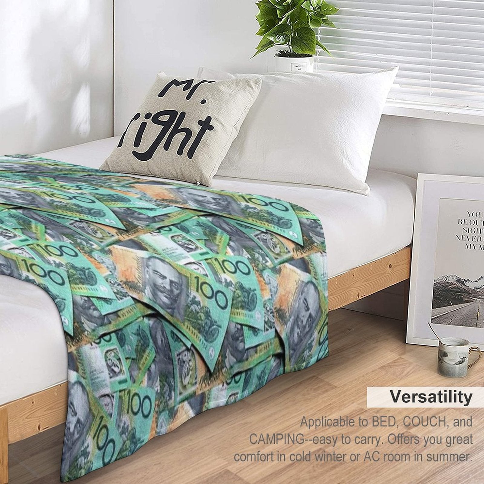 Australian $100 Notes Versatility Throw Blanket
