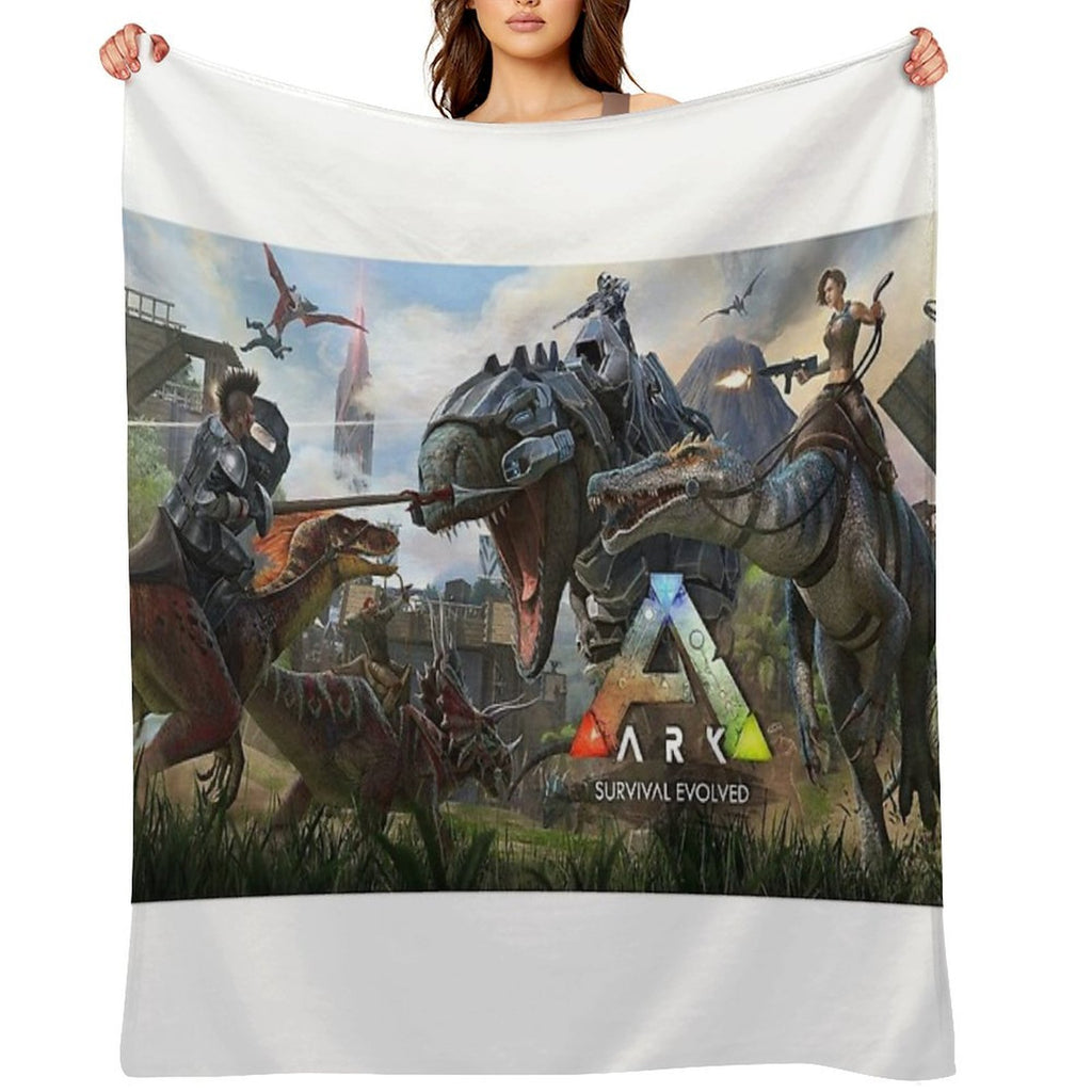 Dinosaurs War Ark Sustainable Throw Blanket