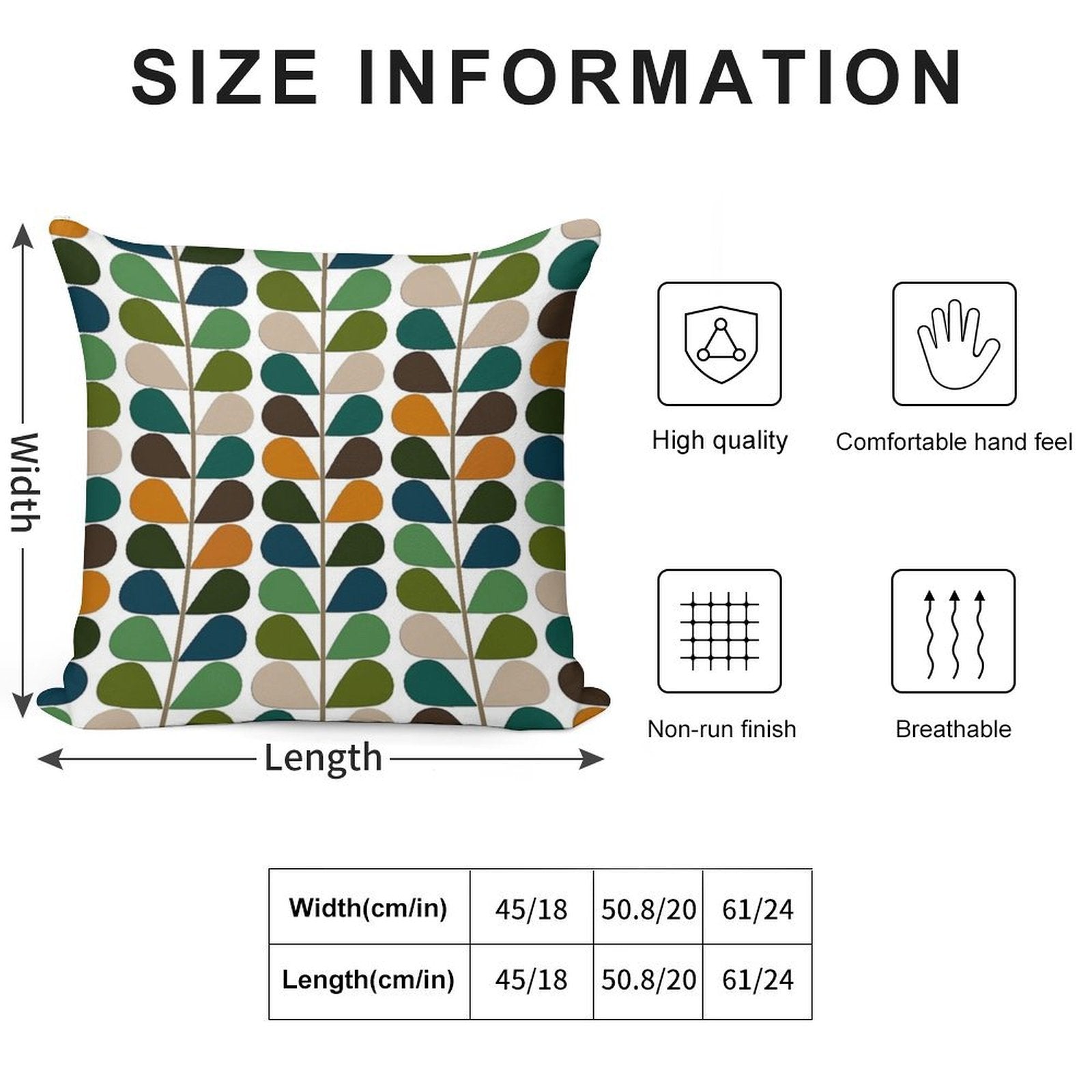 Retro 60s Mid Century Modern Pattern 2 Soft Shrink-Resistant Throw Pillow