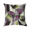 Abstract Watercolor in Purple And Green Soft Shrink-Resistant Throw Pillow