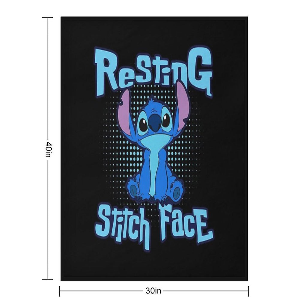 Resting Stitch Face Eco-conscious Throw Blanket