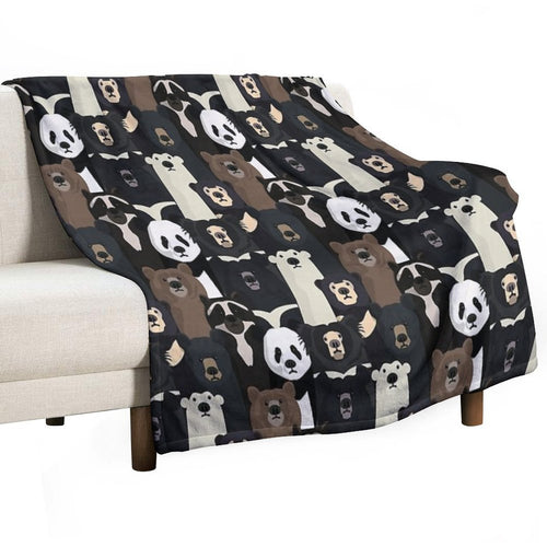 Bears of The World Pattern Gift-ready Throw Blanket