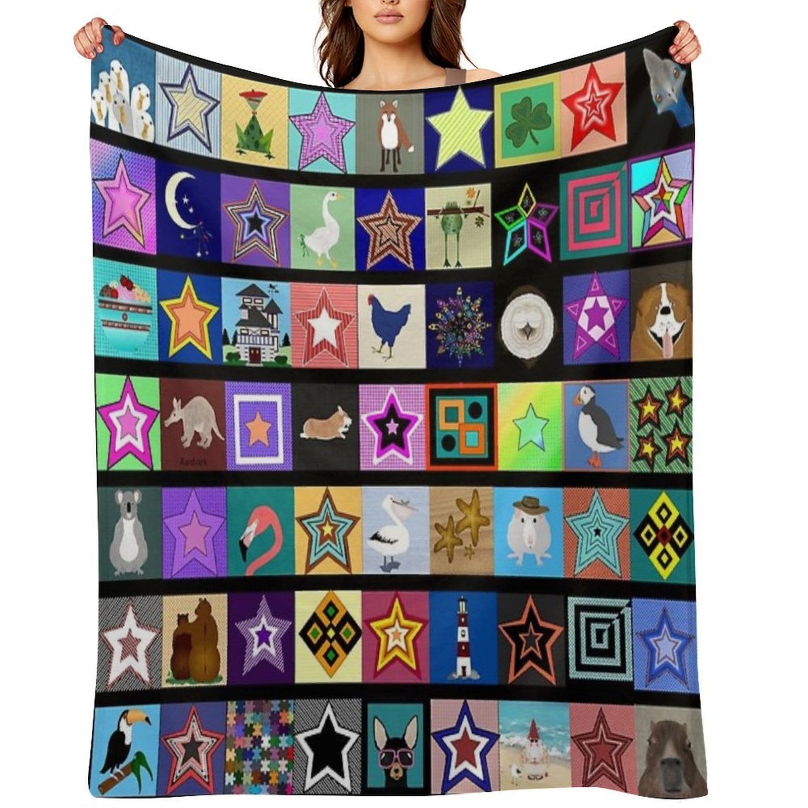 Collage Eco-conscious Throw Blanket
