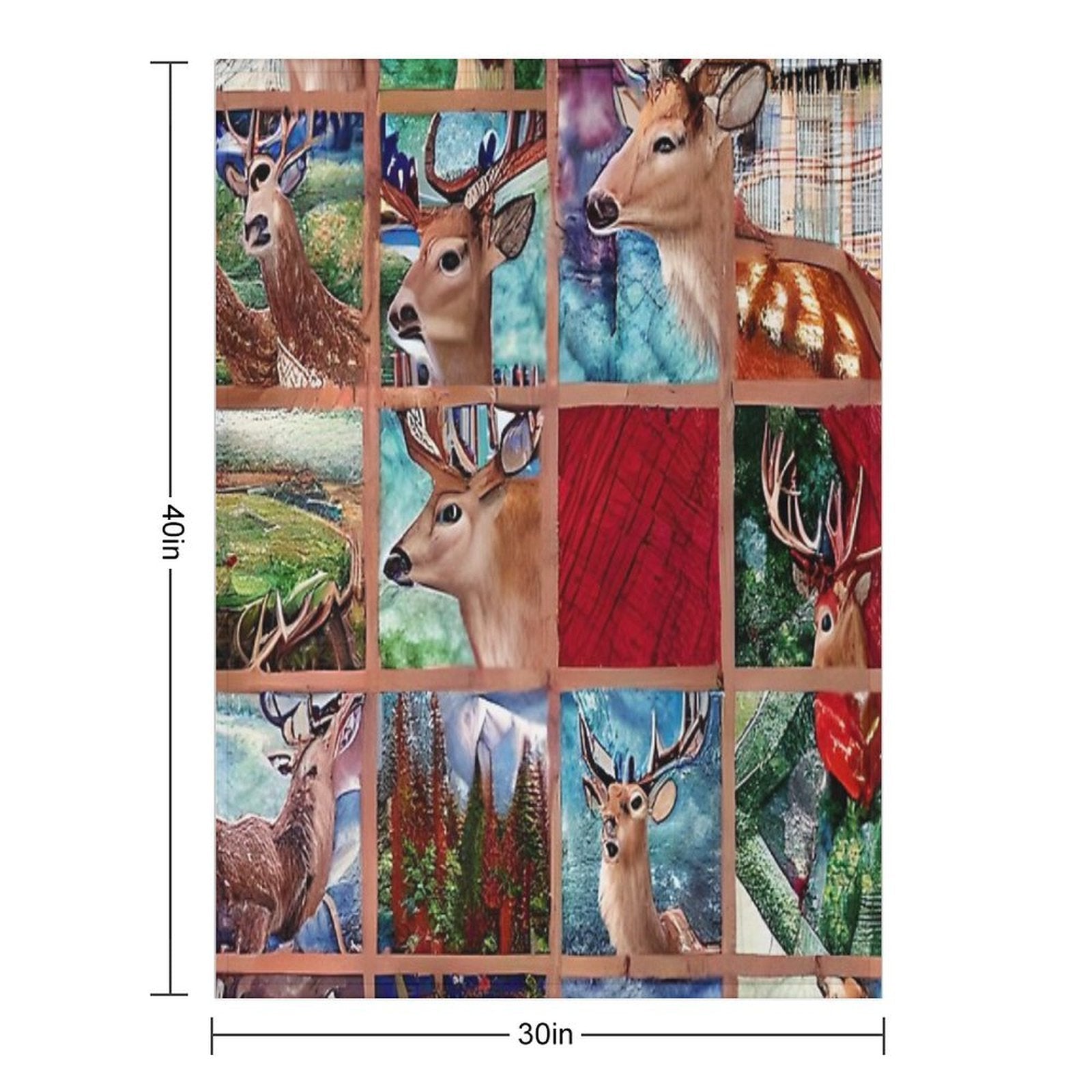 Country Quilt Simulated Quilt Patches Pattern Comfort Throw Blanket