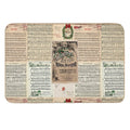 Vintage Christmas Music Carols  Non-Slip Bath Mat