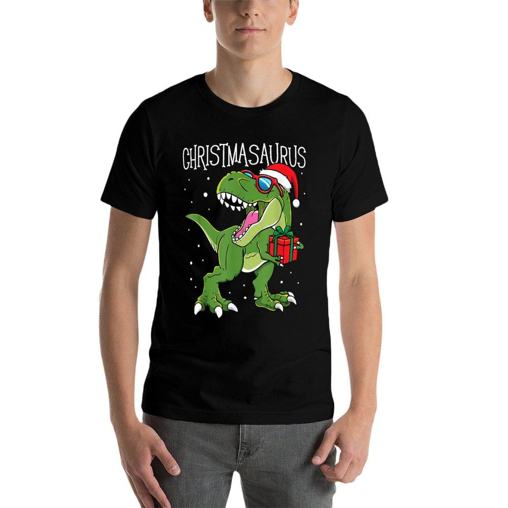 Boys Christmasaurus Christmas Dinosaur Dino Family Matching  Polyester Blend T-Shirt