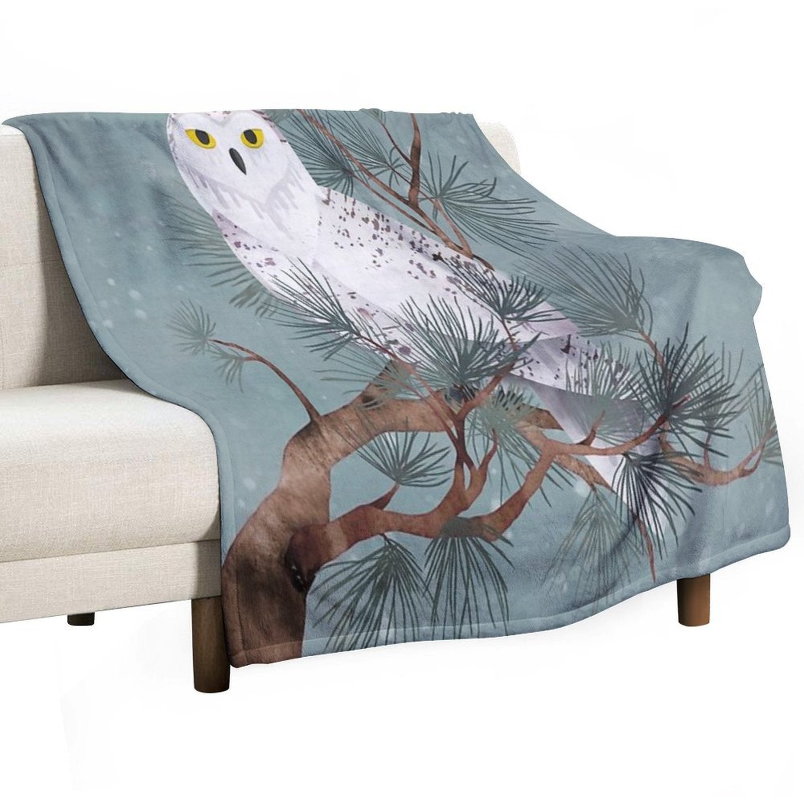 Snowy Gift-ready Throw Blanket