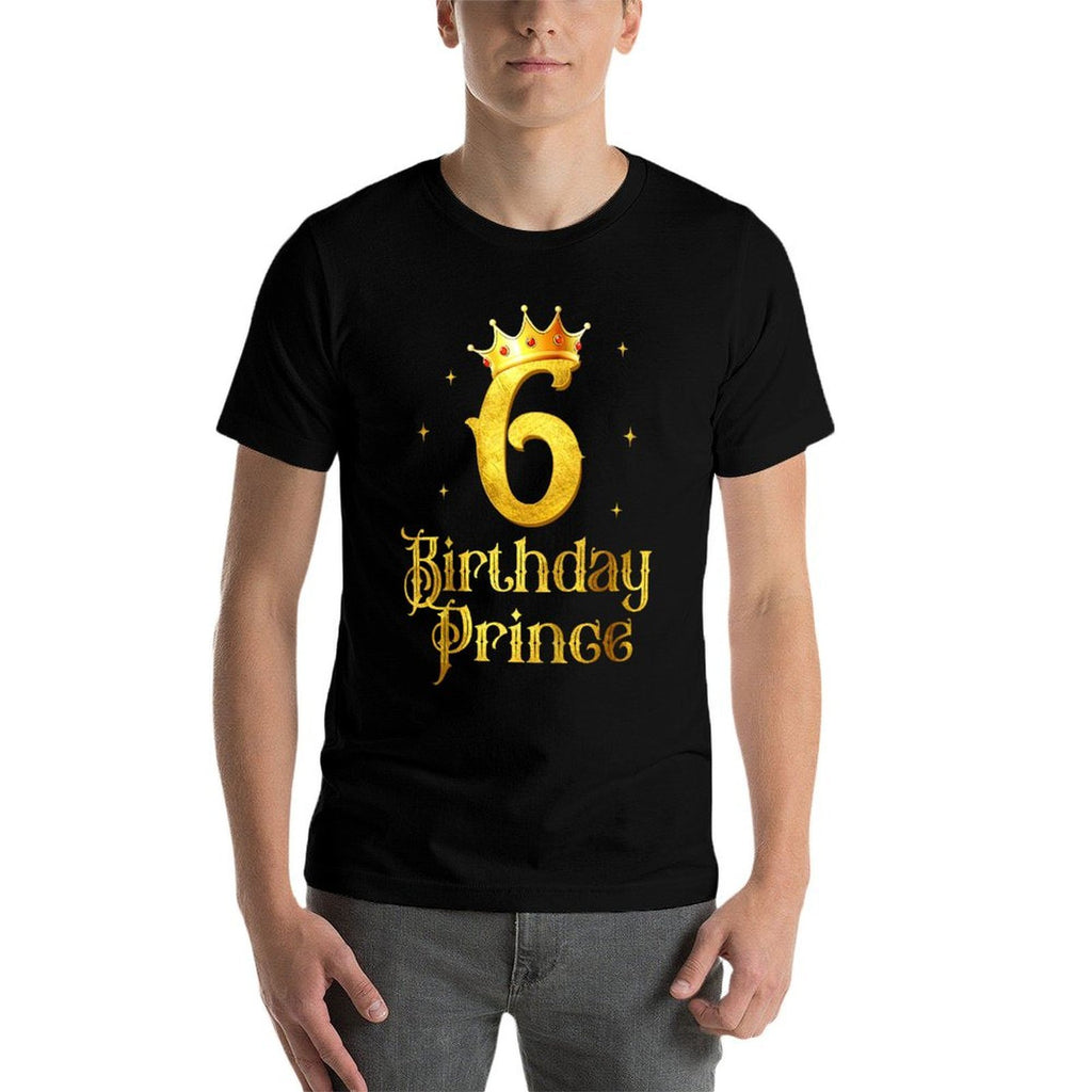 Kids 6th Birthday Decorations For Boys Prince 6 Years Old  Stretchy T-Shirt