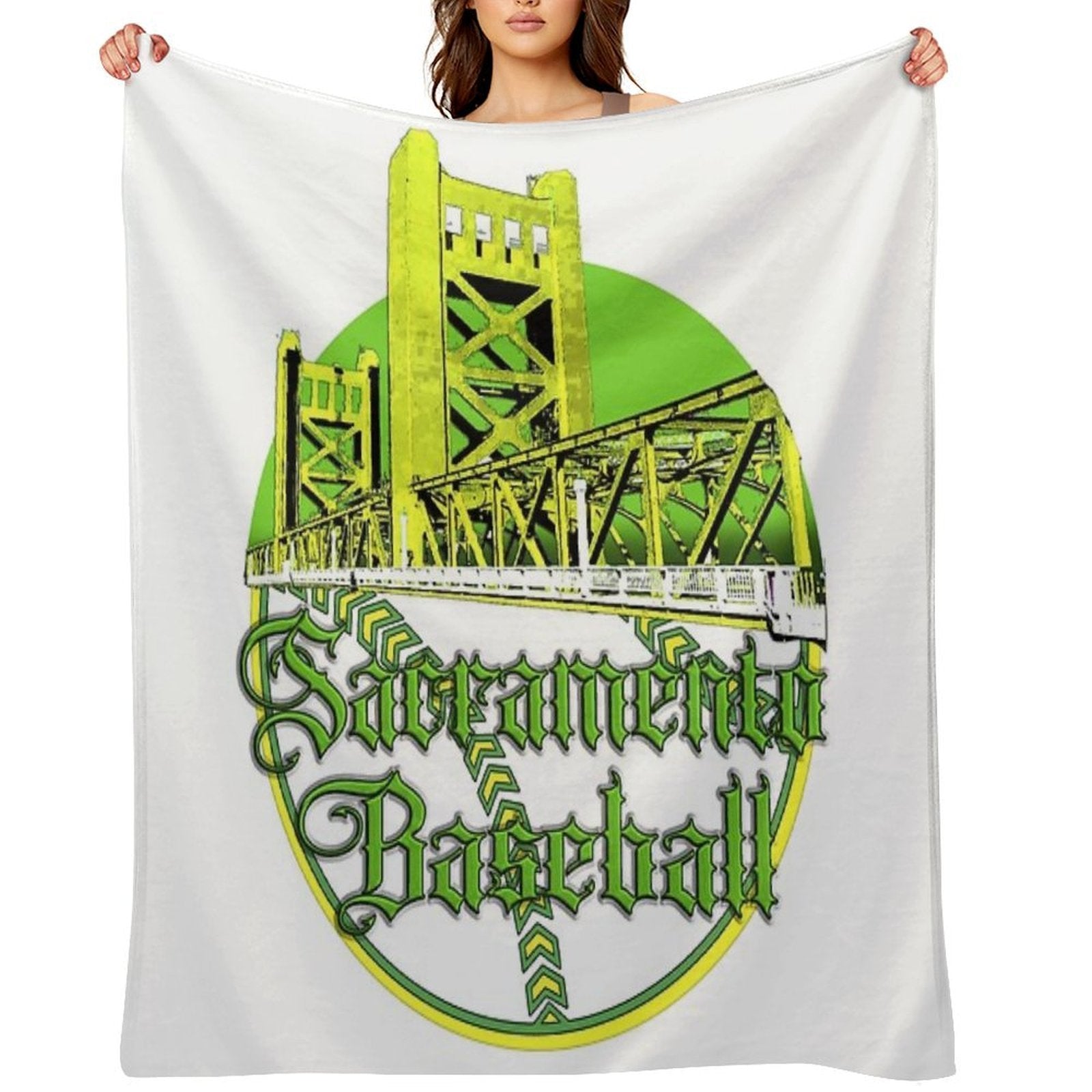 Picaflor Clothing Brand Sacramento A's Rendition Machine-washable Throw Blanket