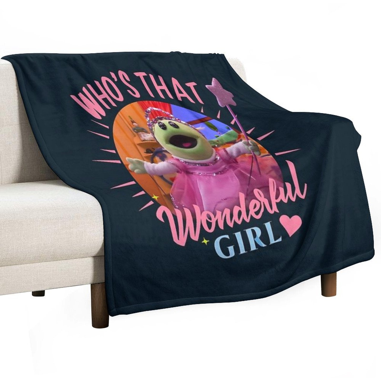Nanalan Who's That Wonderful Girl - Kids' Show Monster Fun! Wrinkle-free Throw Blanket