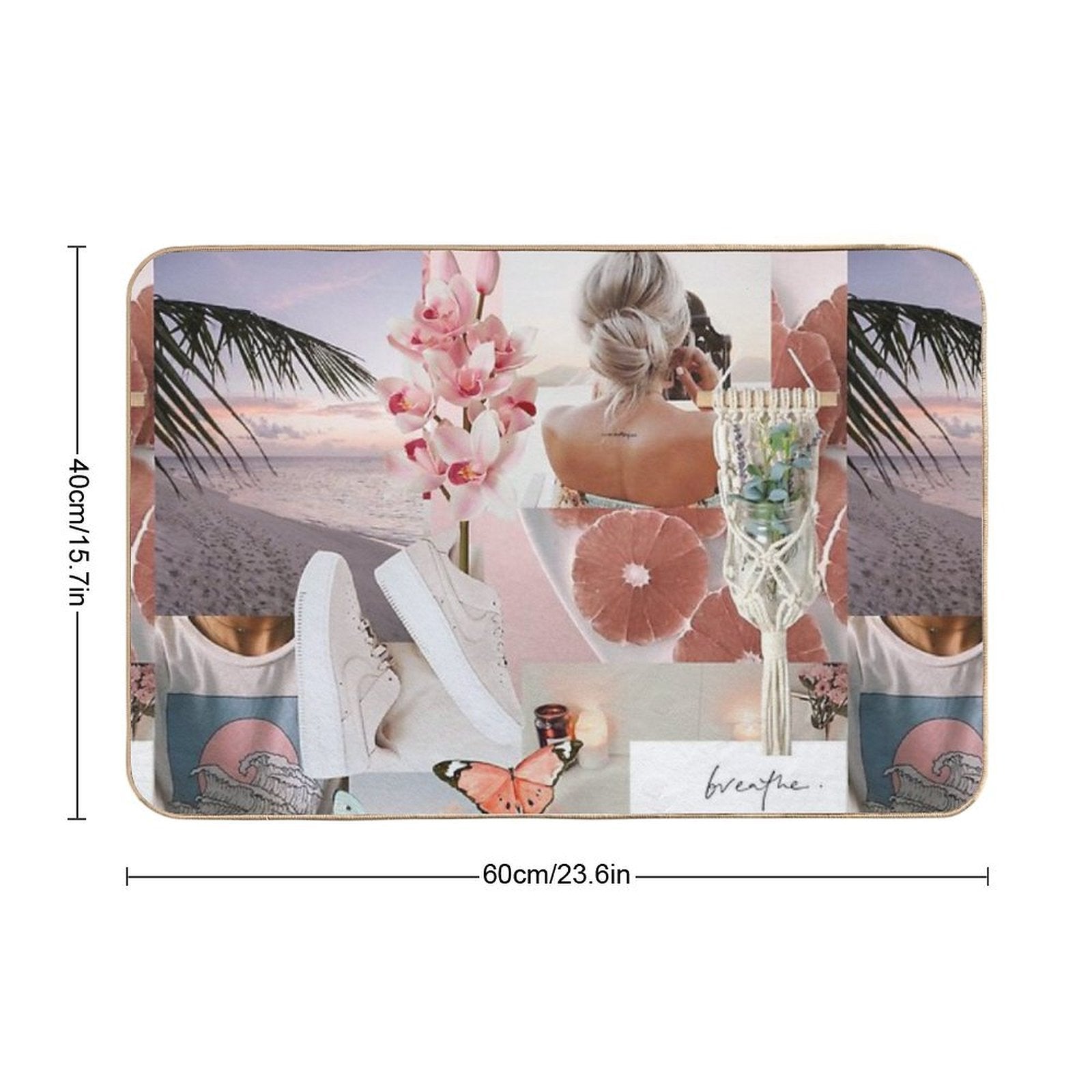 Pale Pink Bath  Absorbent Bath Mat