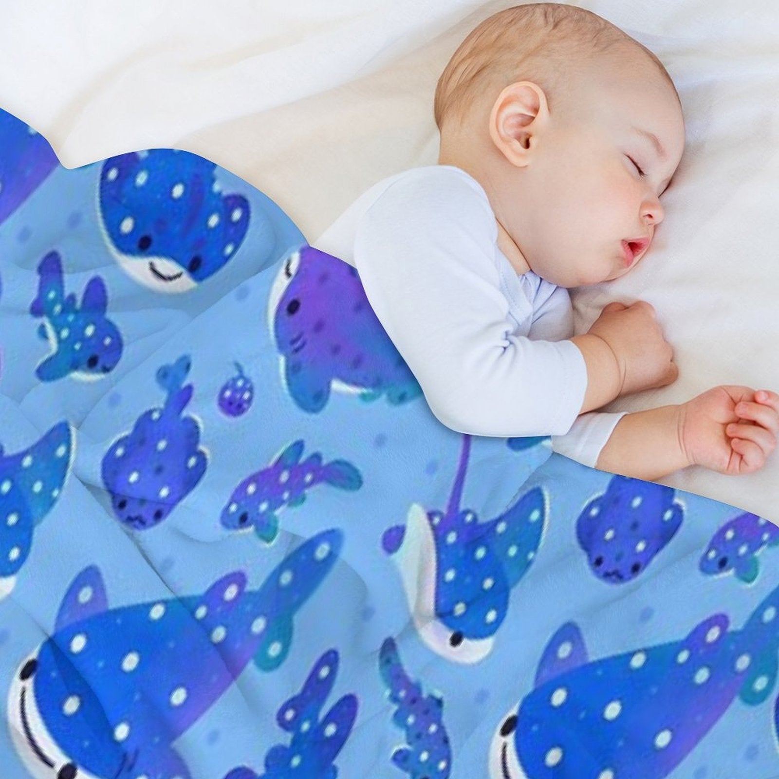 Polka Dot Shark Comfort Throw Blanket