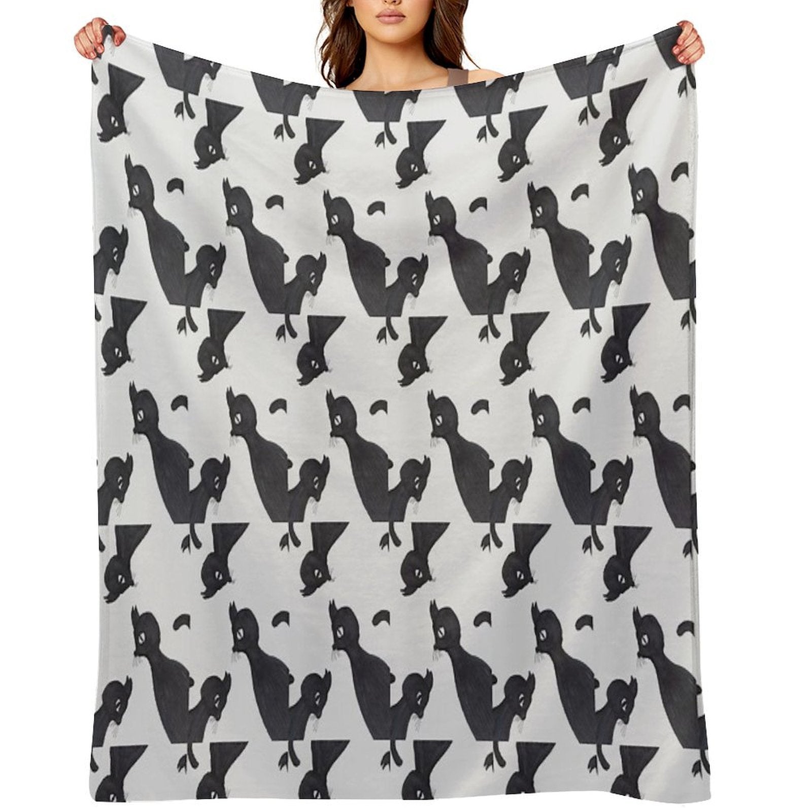 BLACK CAT・5 Easy Care Throw Blanket