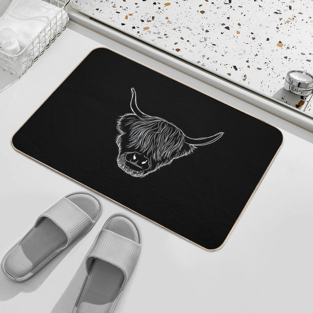 Scottish Highland Cow  Anti-Trip Bath Mat