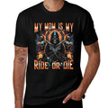 My Mom Is My Ride Die Funny Sarcastic Meme Women Men  Summer-ready Fabric T-Shirt