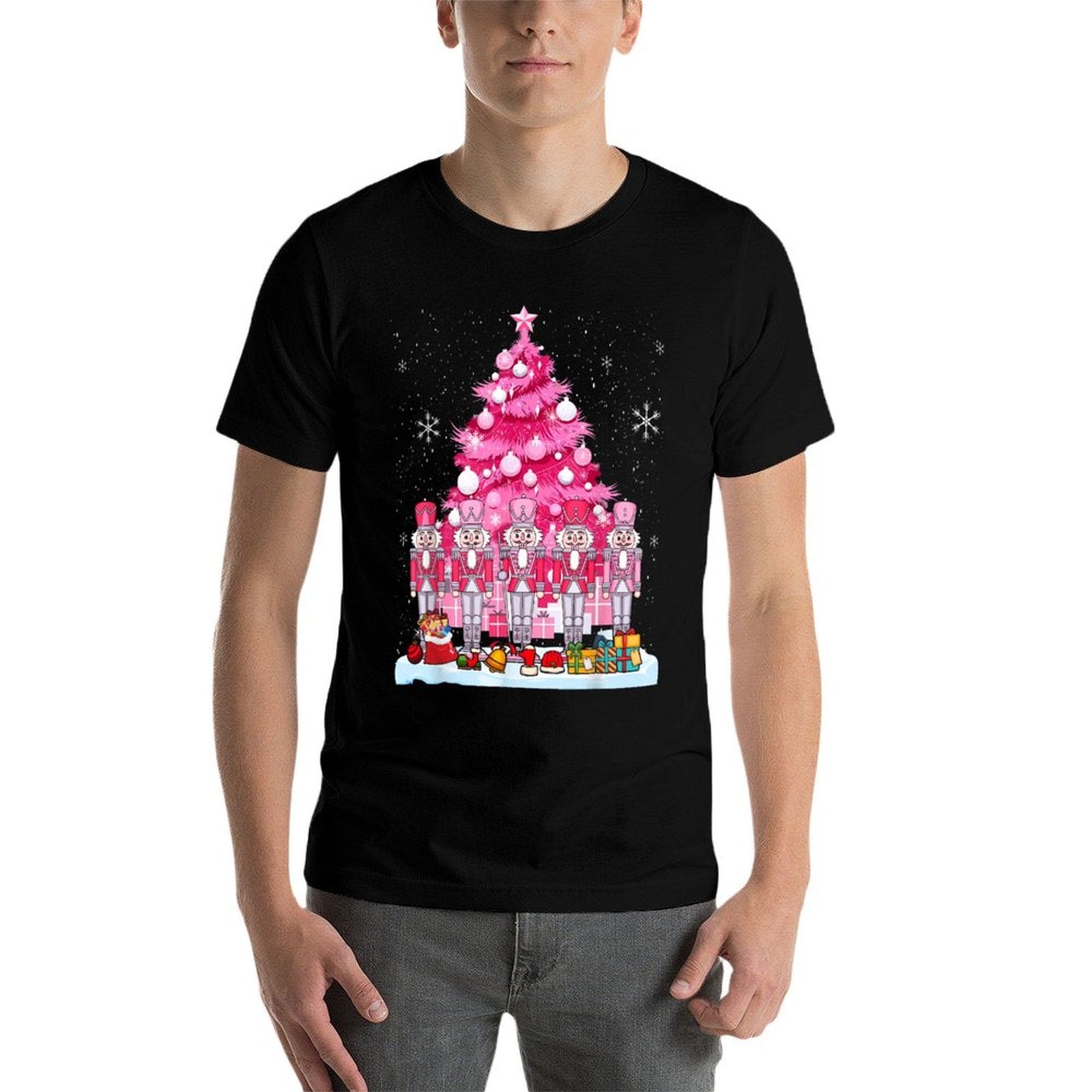 Pink Christmas Nutcracker Christmas Tree Christmas  Vintage-inspired T-Shirt