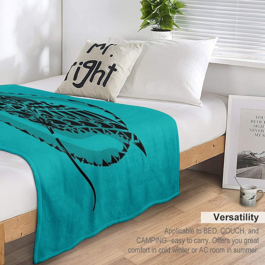 Tribal Manta Ray Gift-ready Throw Blanket