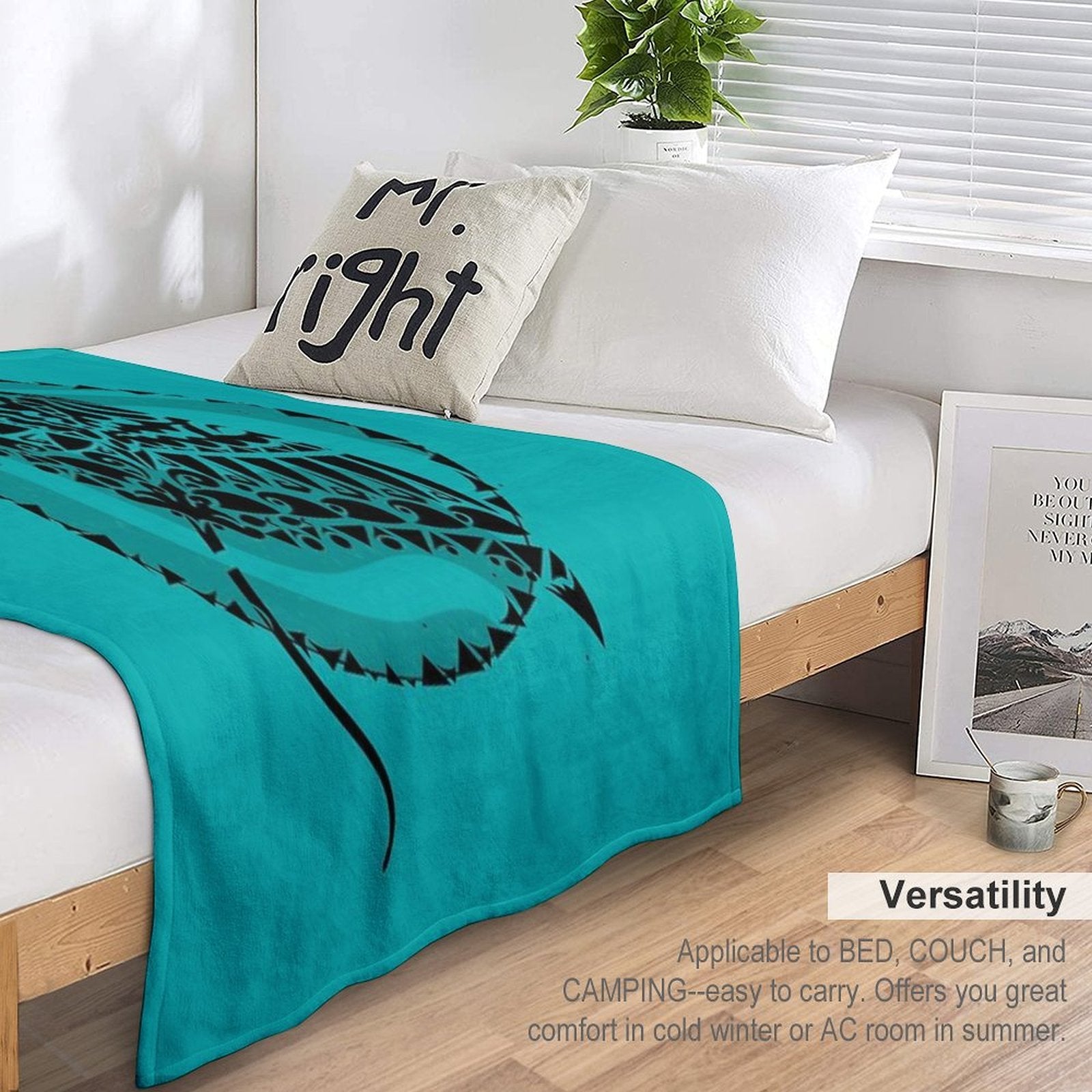 Tribal Manta Ray Gift-ready Throw Blanket
