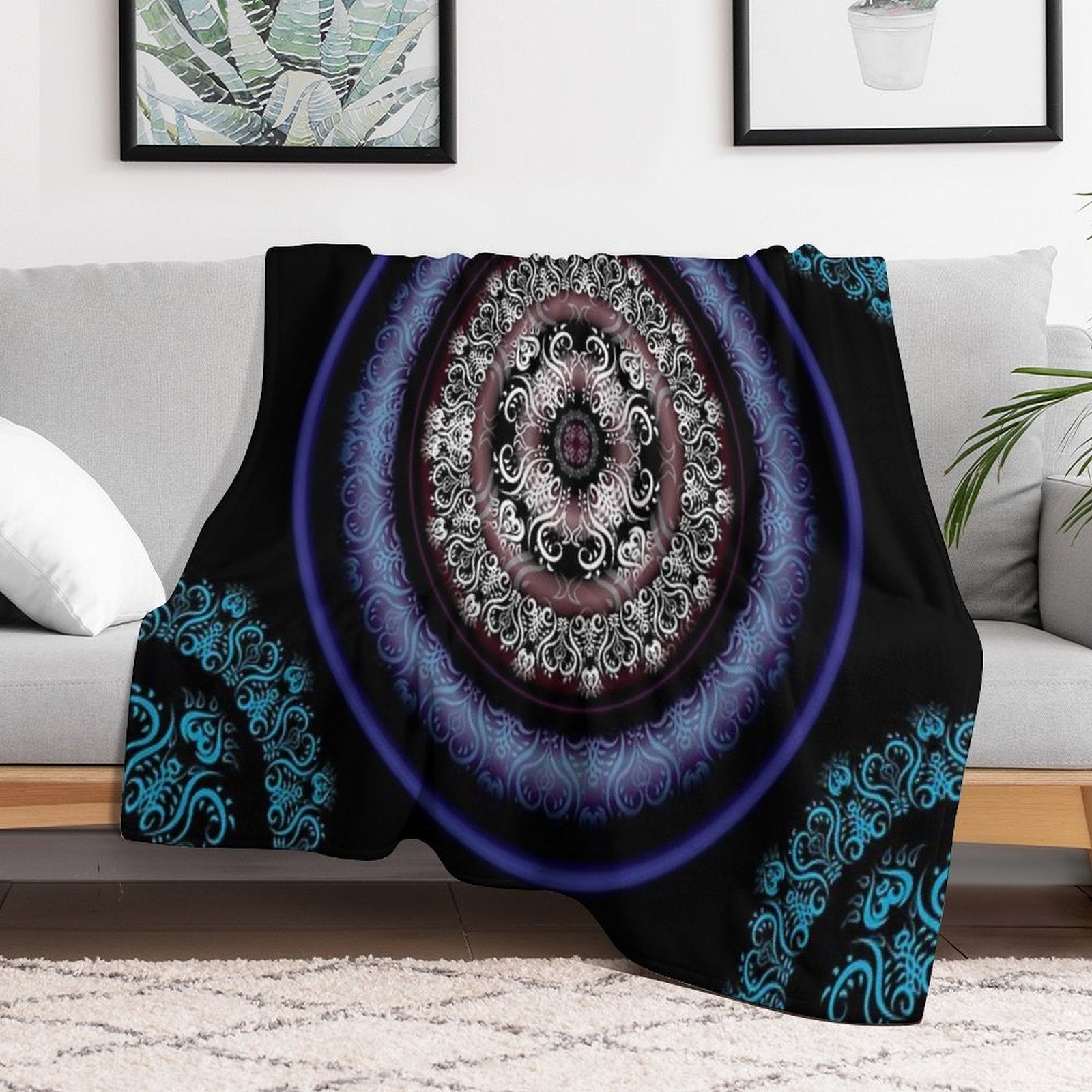 Dark Pulse Eco-conscious Throw Blanket