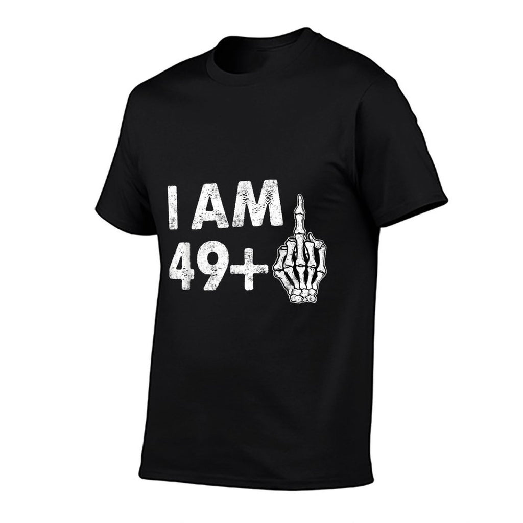 I'm 50 Years Old Funny Skeleton Middle Finger 50th Birthday  Stretchy T-Shirt