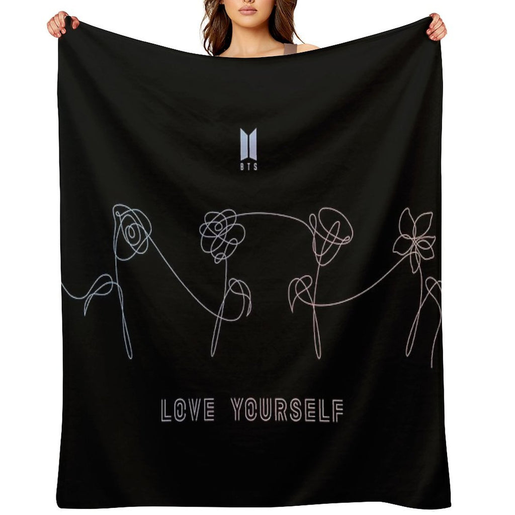 BTS LOVE YOURSELF FLOWER #1 Quick-dry Throw Blanket