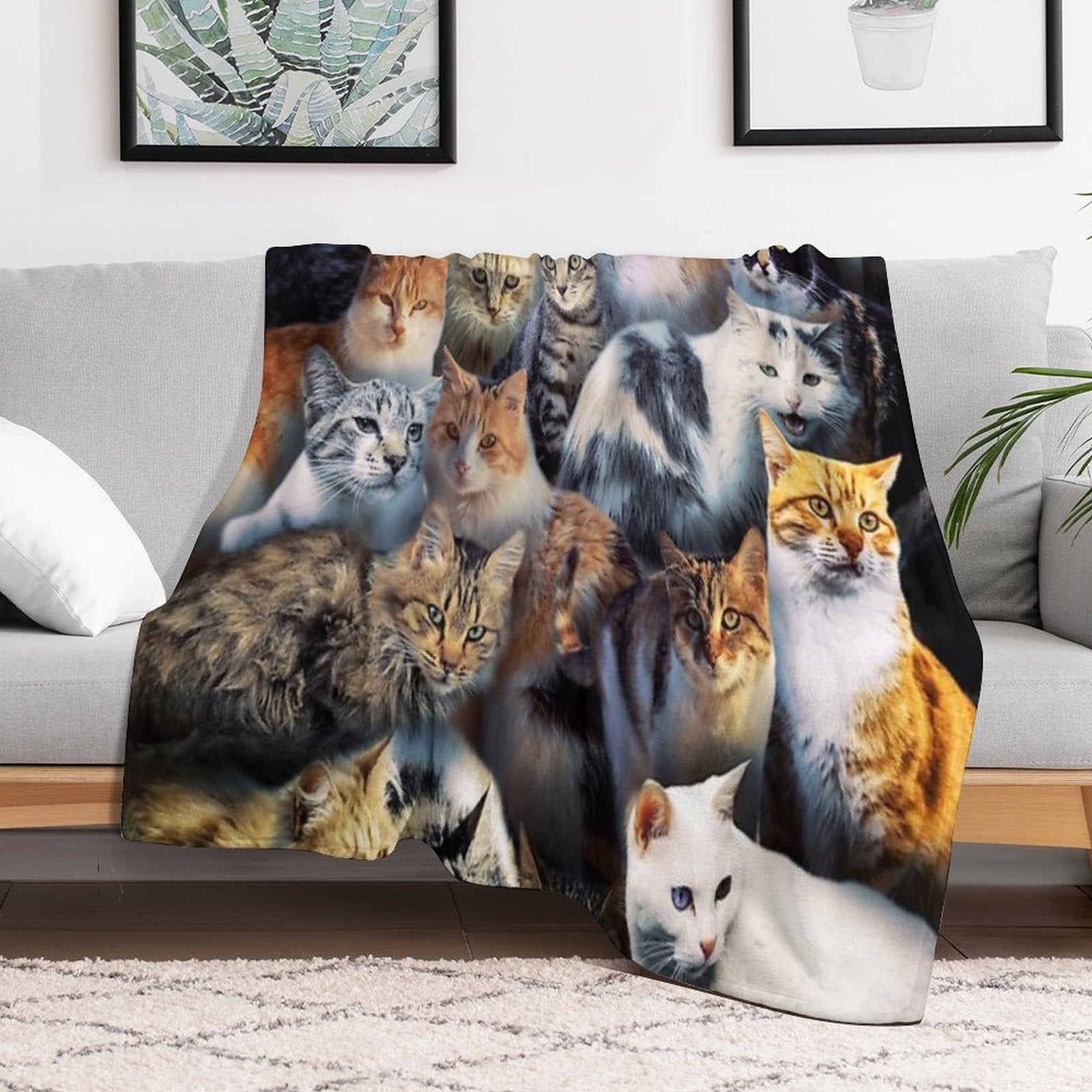 Stray Cats Velvety-soft Throw Blanket