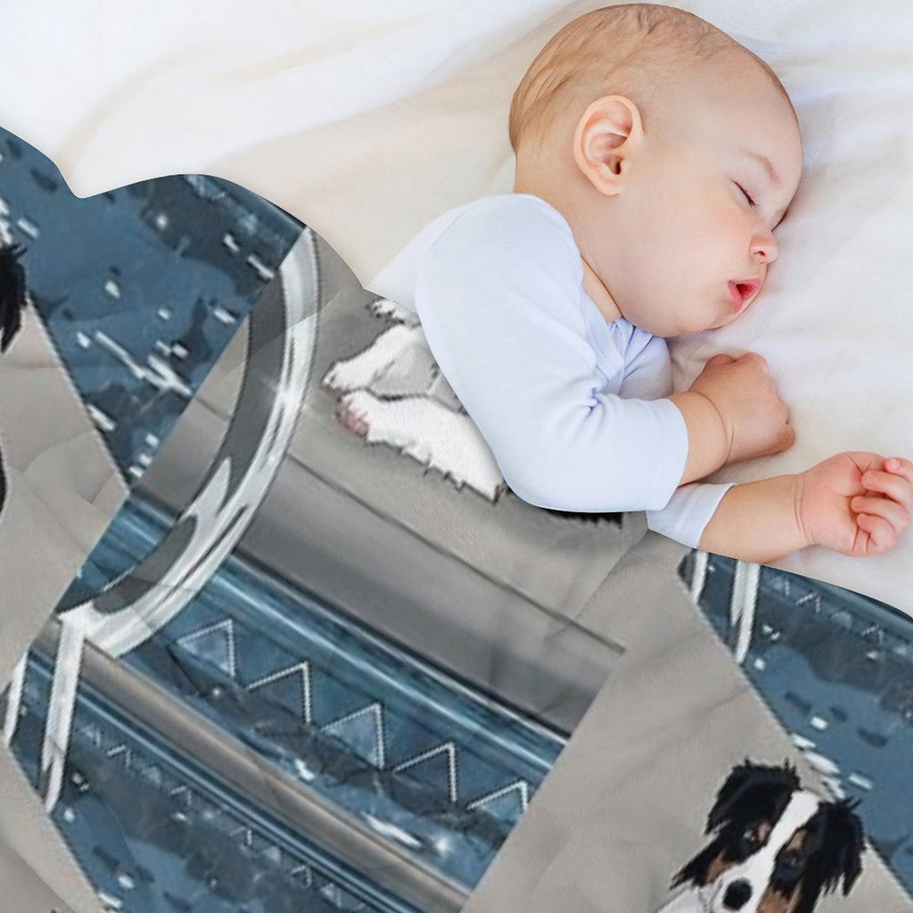 Dog by Pool Durable Throw Blanket