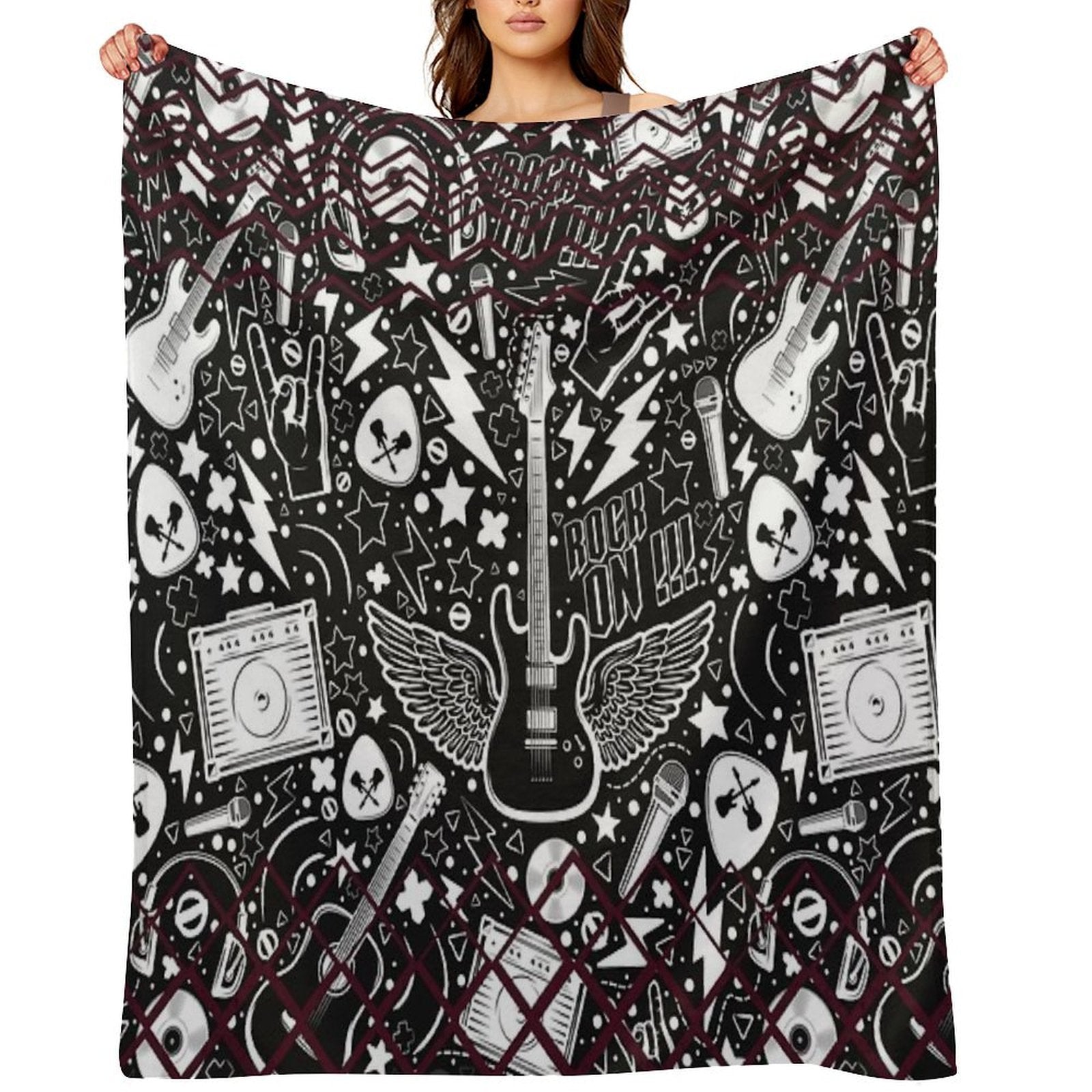Rock Stampade Multi-functional Throw Blanket