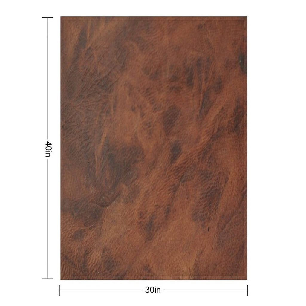 Leather Clouded Pattern Dark Lightweight Throw Blanket