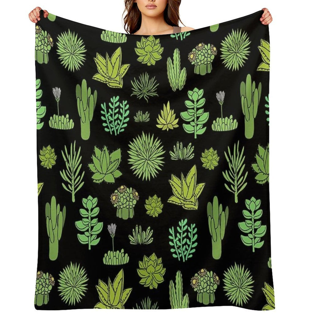 Succulents And Cactus. For Cacti Plant Lover Versatility Throw Blanket