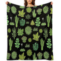 Succulents And Cactus. For Cacti Plant Lover Versatility Throw Blanket