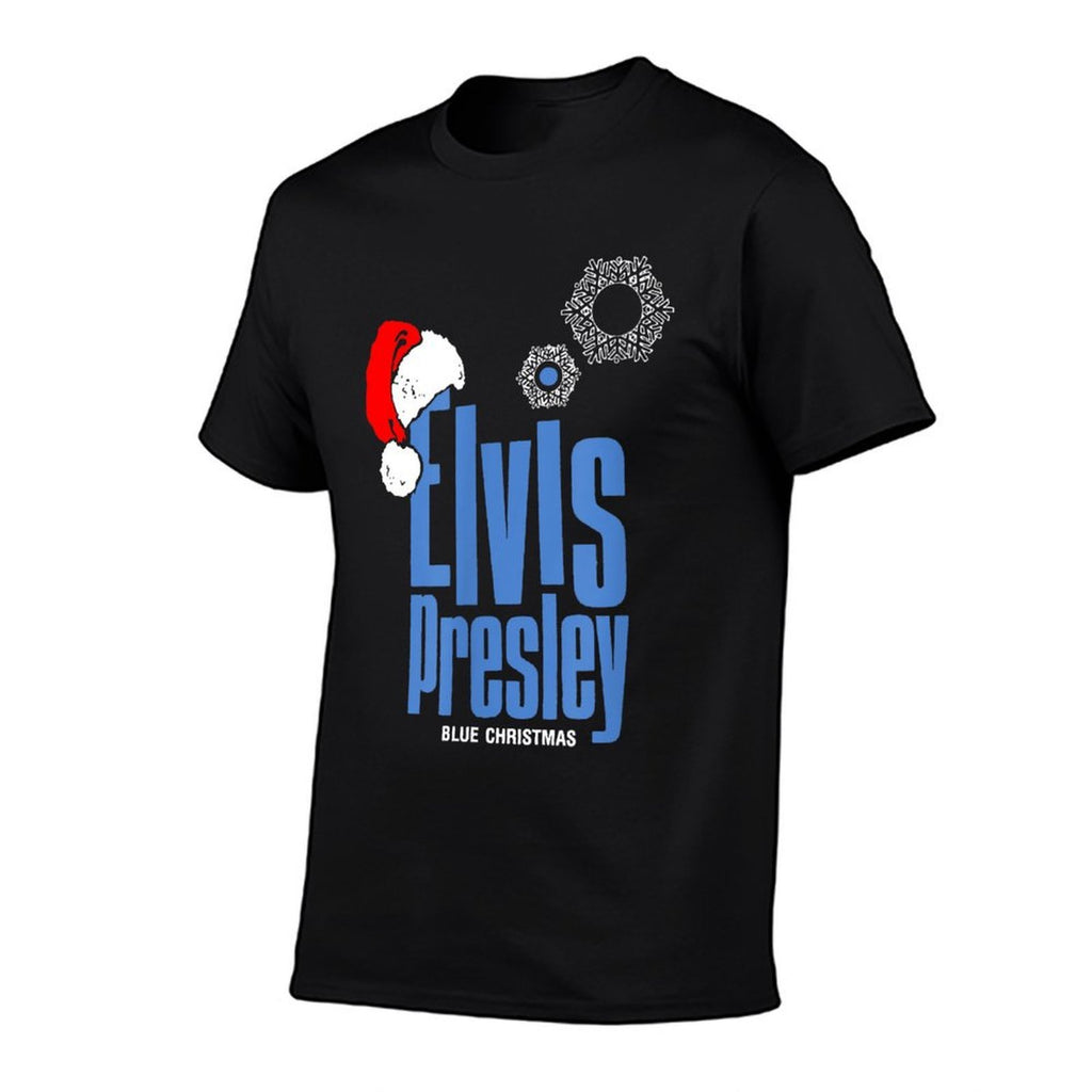 Blue Christmas Santa Hat  Tagless Design T-Shirt