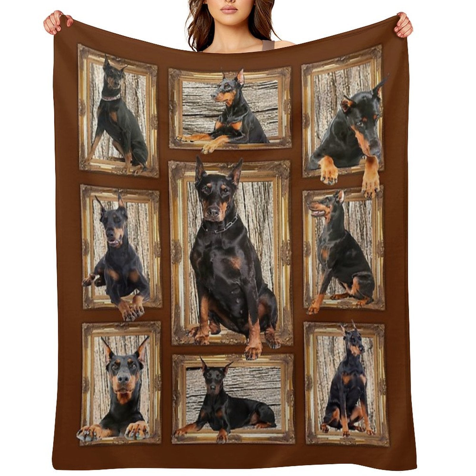 Doberman Pinscher Dobermann Dog Lightweight Throw Blanket