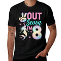 Peace Out Seven I'm 8 Mermaid 8th Birthday 8 Years Old Girls Comfortable T-Shirt