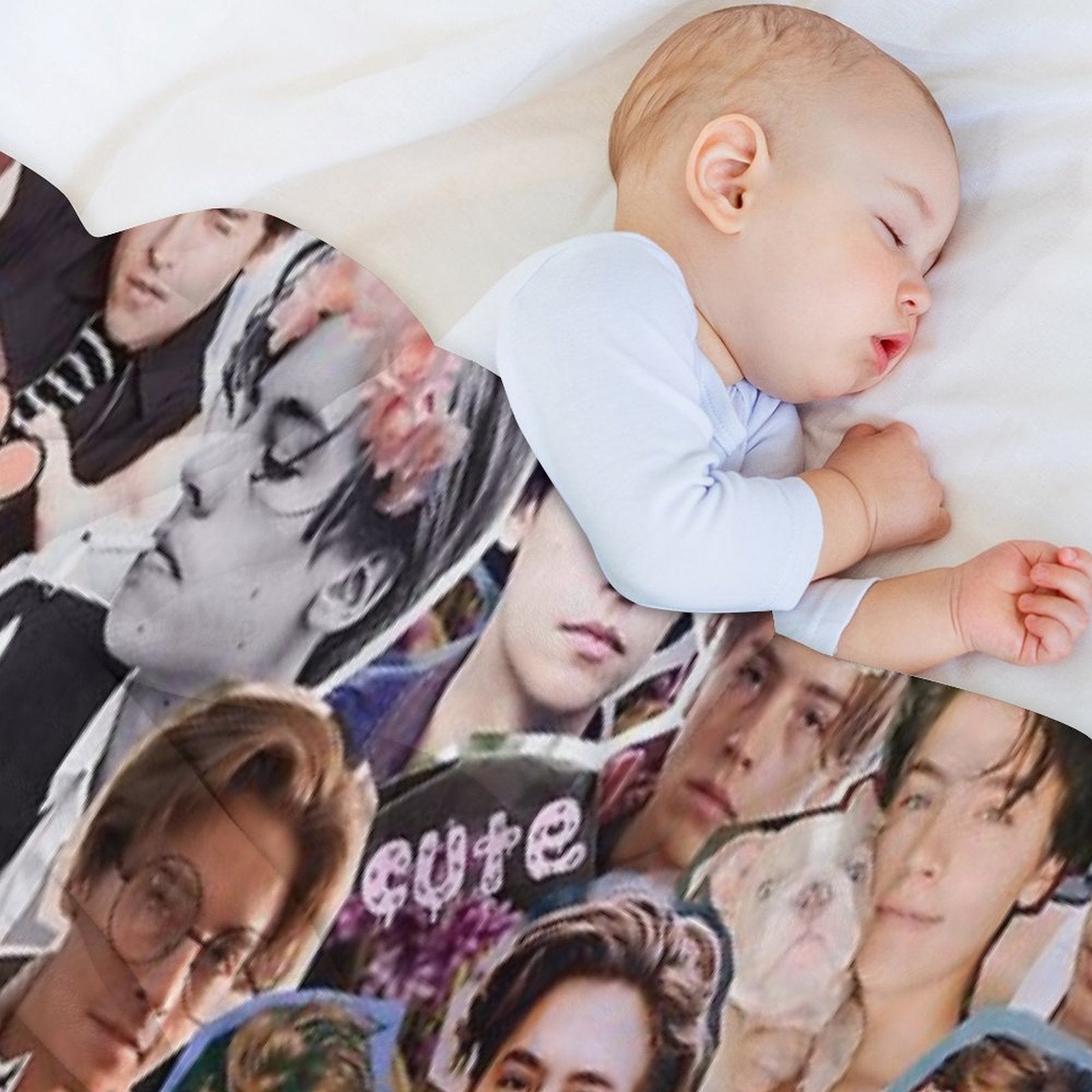 Cole Sprouse Collage Quick-dry Throw Blanket