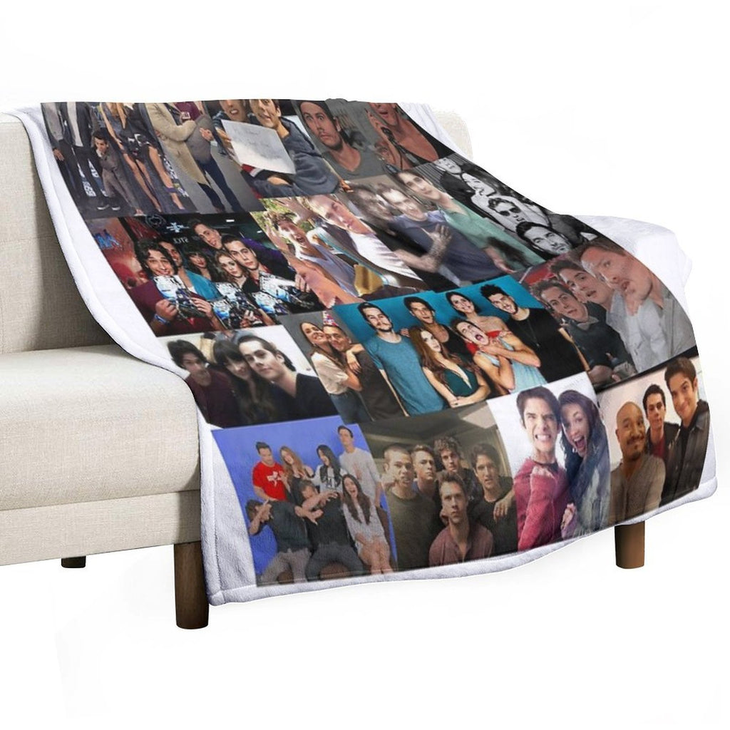 Teen Wolf Collage Eco-conscious Throw Blanket