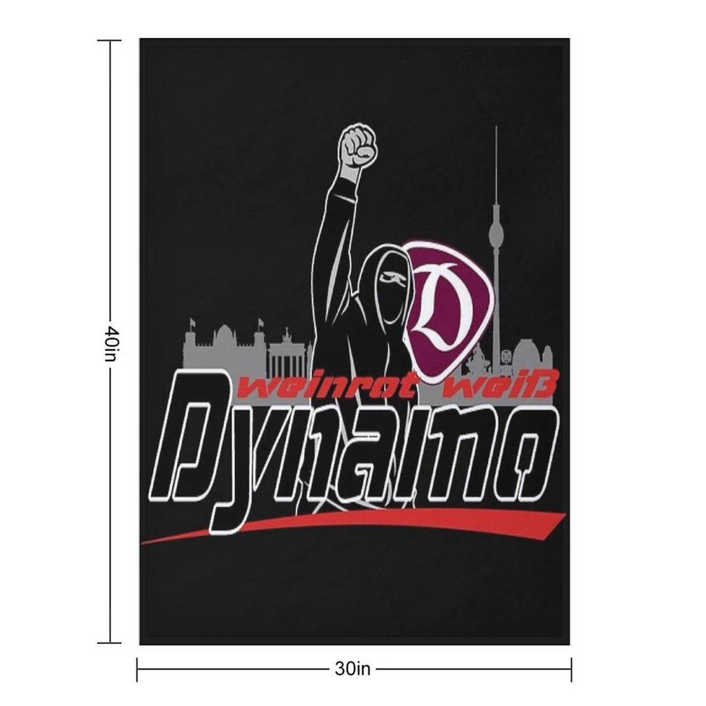 Burgundy White Dynamo Plush Throw Blanket