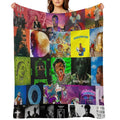Album Cover Collage, Country Music Collage Tapestry Sustainable Throw Blanket