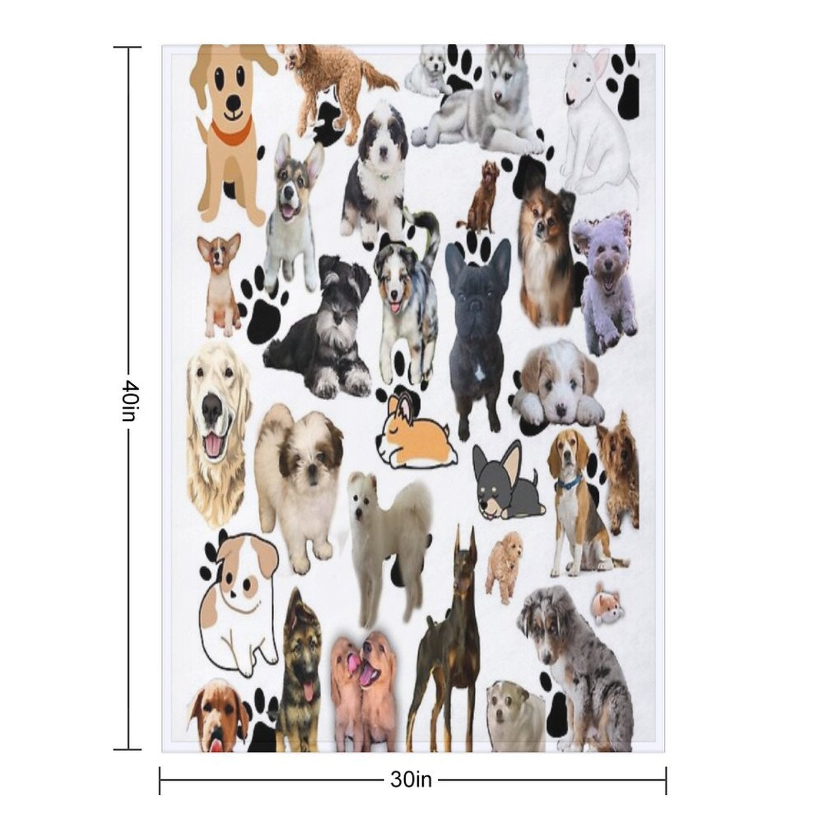 Dog Lovers Anti-pilling Throw Blanket