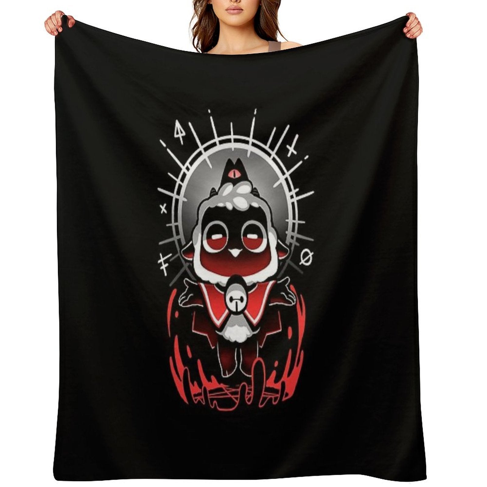 Join The Cult - Cult of The Lamb - Cute Gamer Compact Throw Blanket