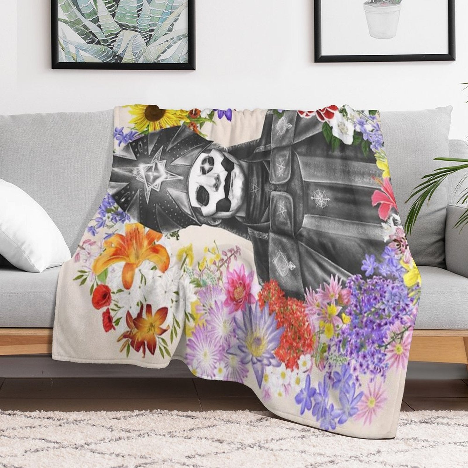 Papa - Language of Flowers Versatility Throw Blanket