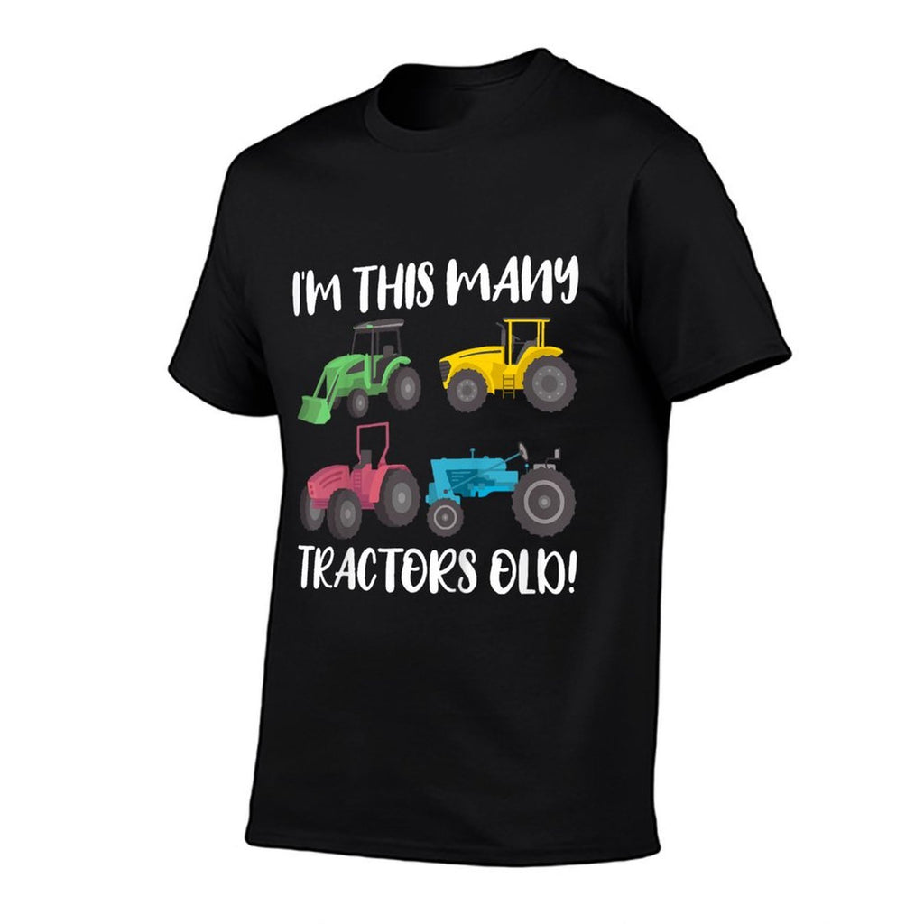 Kids 4 Years Old Boy Tractors Old 4th Birthday Boys  Lightweight T-Shirt