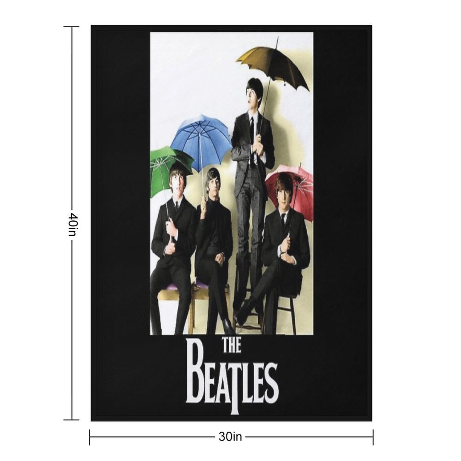 Beatles 65 Classic Umbrellas Raglan Shirt Anti-pilling Throw Blanket