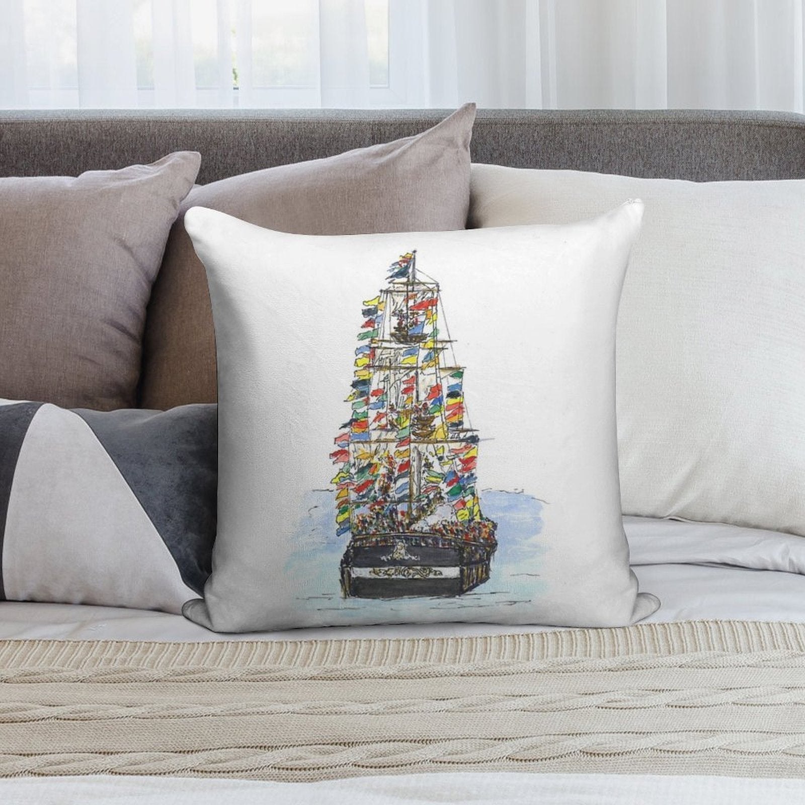 Gasparilla Pirate Festival, Tampa Soft Gift Ready Throw Pillow