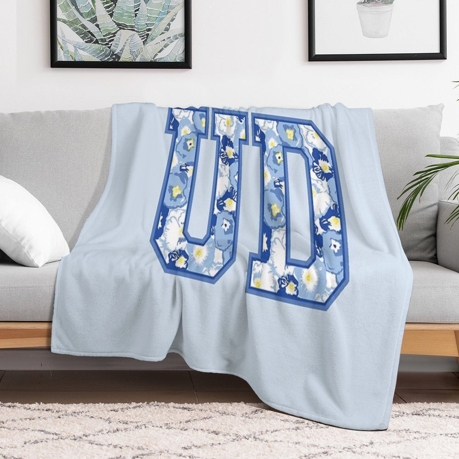 Delaware Lily Floral U D Sustainable Throw Blanket